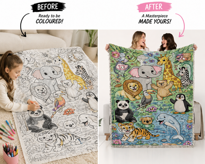Colour & Cuddle™ Safari Adventure Blanket